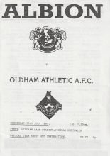 Witton Albion v Oldham Athletic  28-Jul-1993