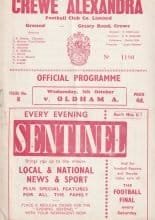 Crewe Alexandra v Oldham Athletic 05-Oct-1960