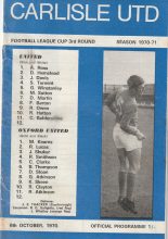 Carlisle United v Oxford United 06-Oct-1970