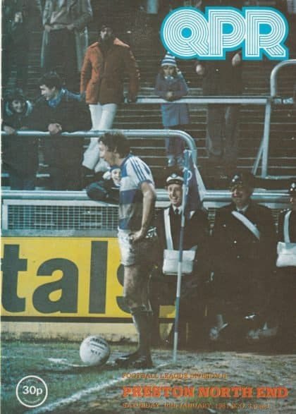 Queens Park Rangers v Preston North End  10-Jan-1981