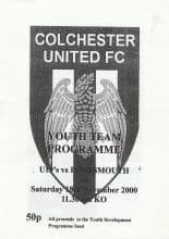 Colchester United Youth v Portsmouth Youth  18-Nov-2000