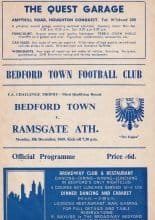 Bedford Town v Ramsgate Athletic  08-Dec-1969