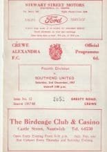 Crewe Alexandra v Southend United  02-Dec-1967
