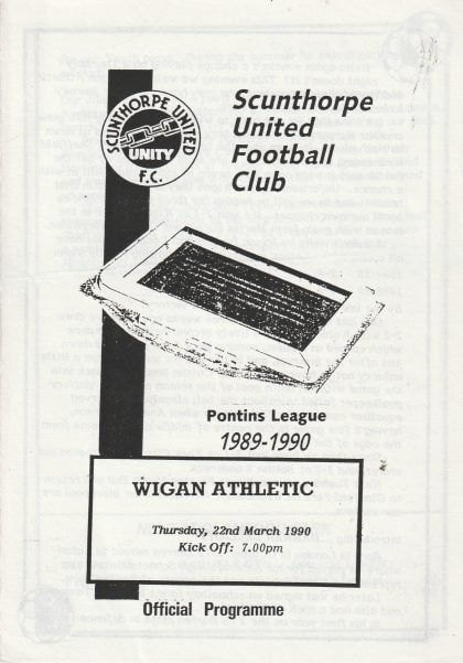 Scunthorpe United Reserves v Wigan Athletic Reserves  22-Mar-1990