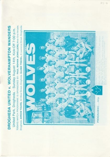 Drogheda United v Wolverhampton Wanderers  14-Aug-1983