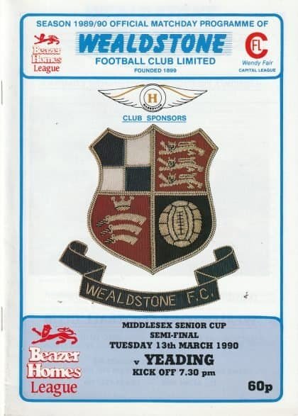 Wealdstone v Yeading  13-Mar-1990