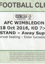 Bury v AFC Wimbledon  18-Oct-2016