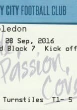 Coventry City v AFC Wimbledon 28-Sep-2016