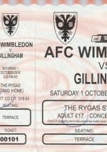 AFC Wimbledon v Gillingham 01-Oct-2016