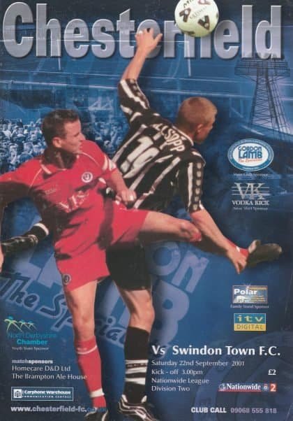 Chesterfield v Swindon Town  22-Sep-2001
