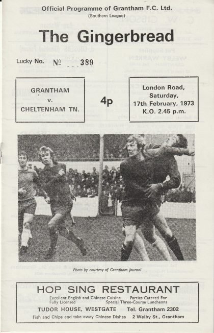 Grantham Town v Cheltenham Town   17-Feb-1973