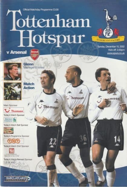 Tottenham Hotspur v Arsenal 15-Dec-2002