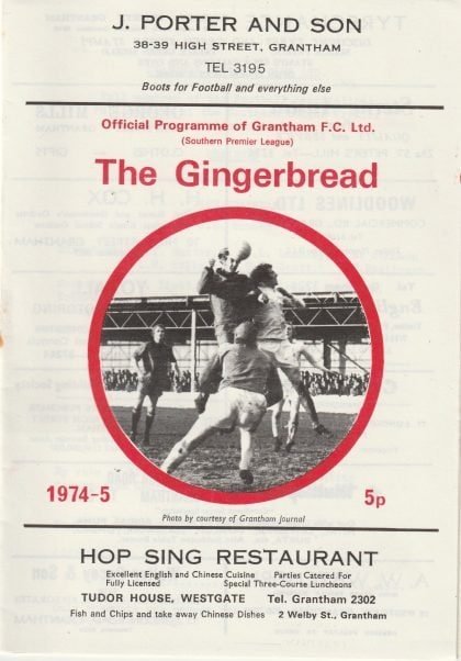 Grantham Town v Bath City  24-Mar-1975