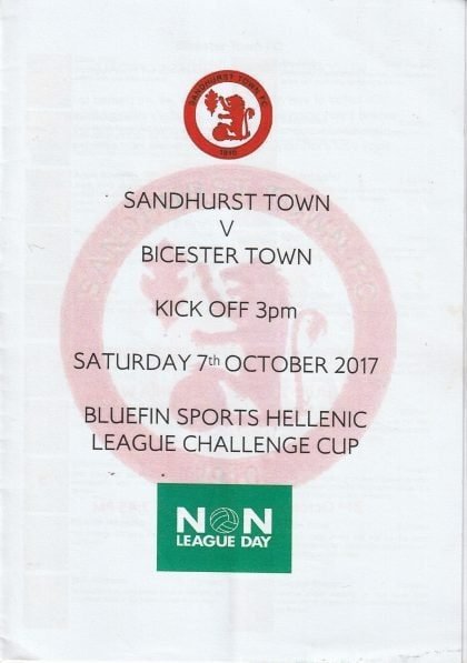 Sandhurst Town v Bicester Town  07-Oct-2017