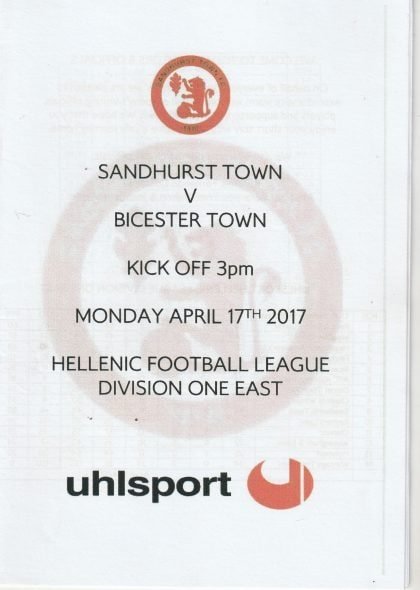 Sandhurst Town v Bicester Town 17-Apr-2017