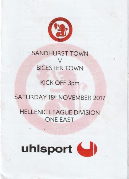 Sandhurst Town v Bicester Town  18-Nov-2017