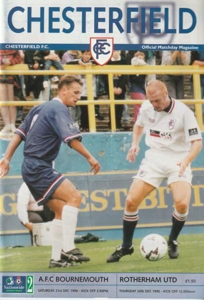 Chesterfield v Rotherham United 26-Dec-1996