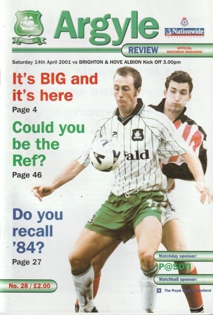 Plymouth Argyle v Brighton and Hove Albion 14-Apr-2001