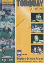 Torquay United v Brighton & Hove Albion  03-Feb-2001