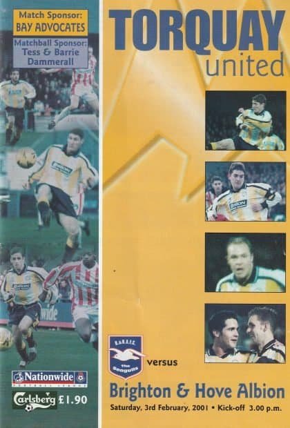 Torquay United v Brighton & Hove Albion  03-Feb-2001
