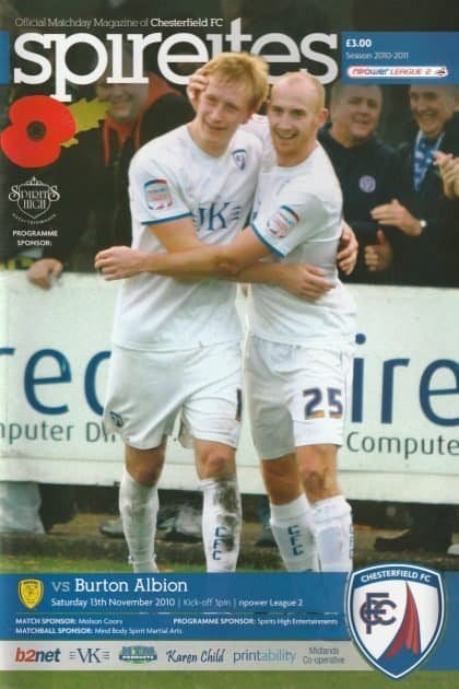 Chesterfield v Burton Albion  13-Nov-2010