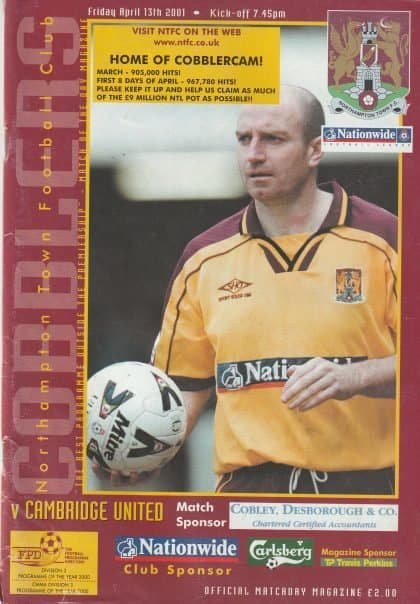 Northampton Town v Cambridge United 13-Apr-2001