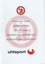 Sandhurst Town v Camberley Town  22-Nov-2017
