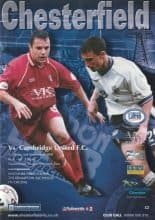 Chesterfield v Cambridge United 03-Nov-2001