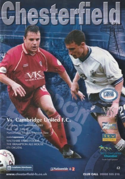 Chesterfield v Cambridge United 03-Nov-2001