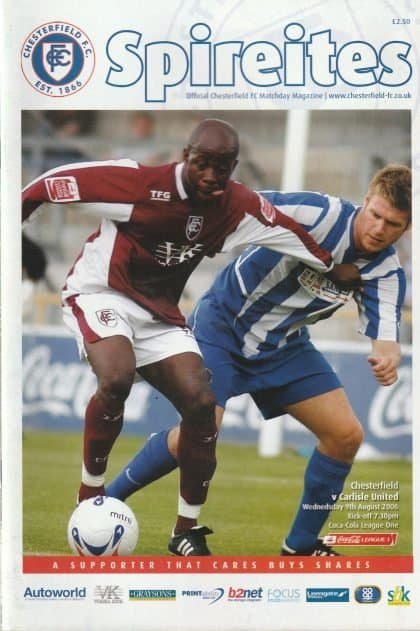 Chesterfield v Carlisle United  09-Aug-2006