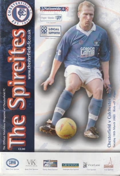 Chesterfield v Colchester United 18-Mar-2003