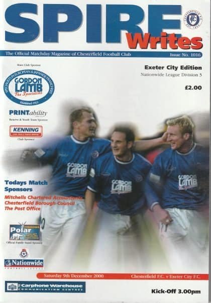 Chesterfield v Exeter City  09-Dec-2000