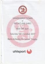 Sandhurst Town v Frontline (HRF)  14-Oct-2017