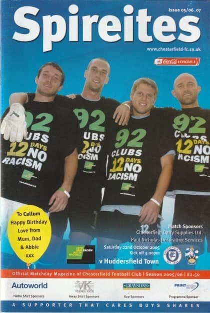 Chesterfield v Huddersfield Town 22-Oct-2005