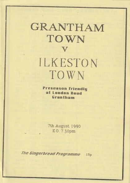 Grantham Town v Ilkeston Town  07-Aug-1990