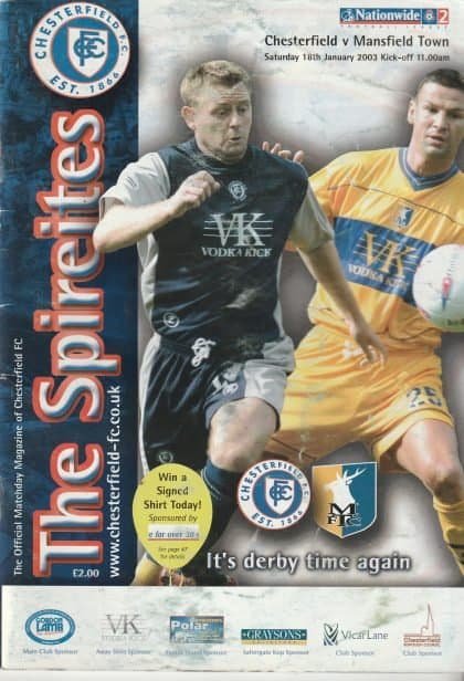 Chesterfield v Mansfield Town 18-Jan-2003