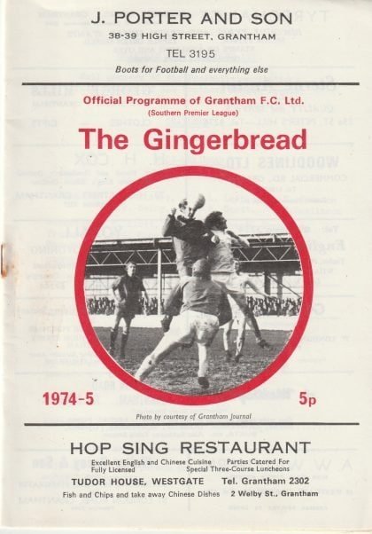 Grantham Town v Margate  22-Mar-1975