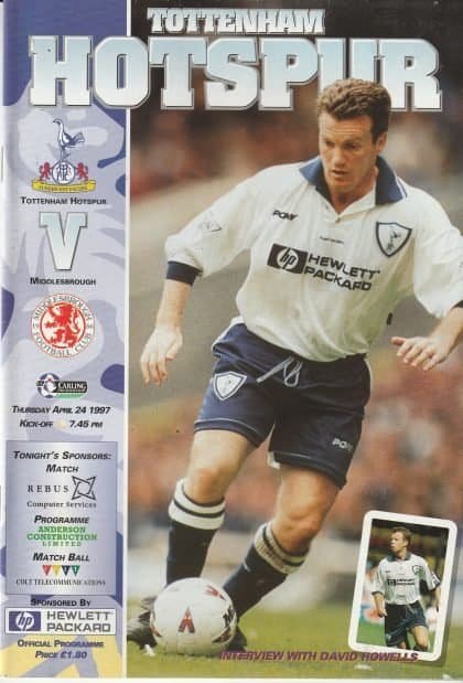 Tottenham Hotspur v Middlesbrough 24-Apr-1997