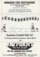 Grantham Town v Moor Green   20-Sep-1986