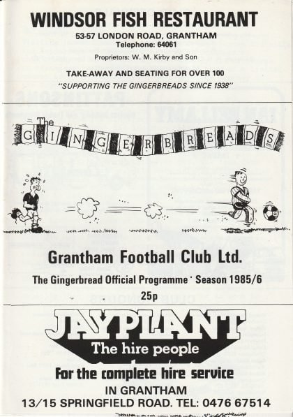 Grantham Town v Moor Green   20-Sep-1986