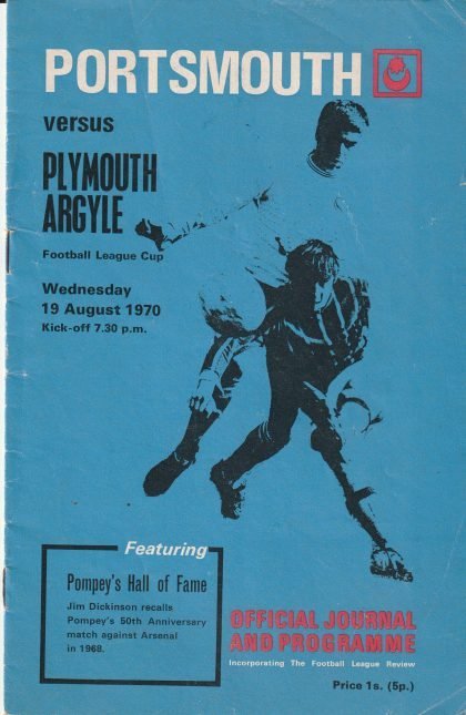Portsmouth v Plymouth Argyle 19-Aug-1970