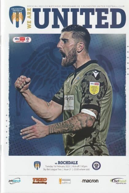 Colchester United v Rochdale 01-Feb-2022
