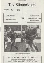 Grantham Town v Rugby Town  10-Feb-1973