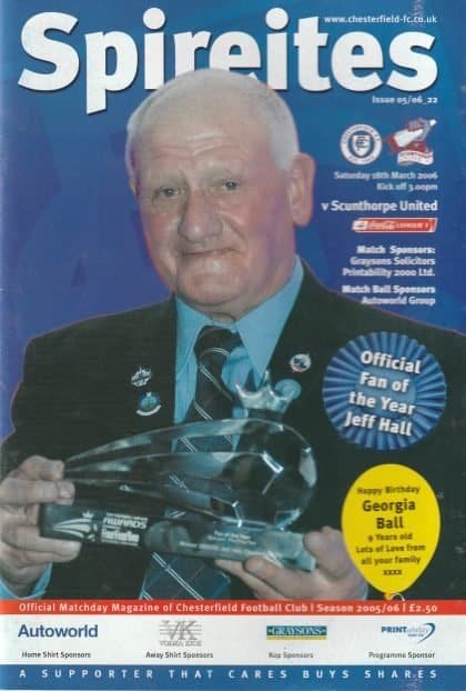 Chesterfield v Scunthorpe United 18-Mar-2006