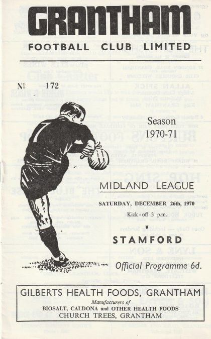 Grantham Town v  Stamford Town  26-Dec-1970
