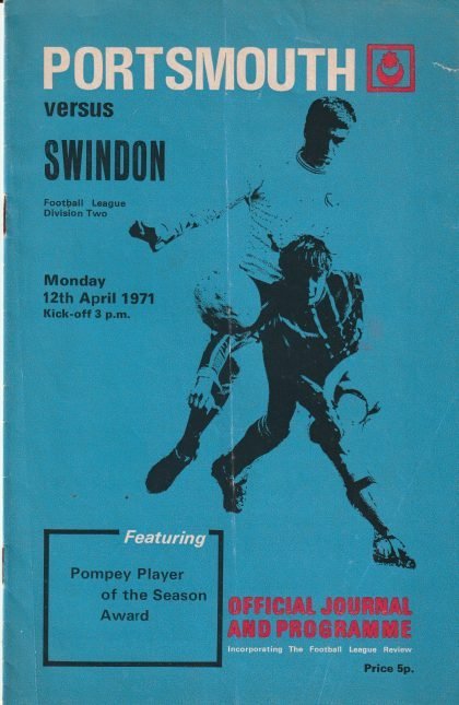 Portsmouth v Swindon Town 12-Apr-1971