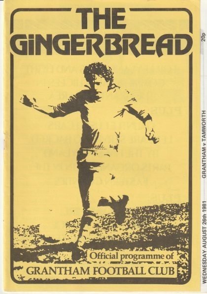 Grantham Town v Tamworth  26-Aug-1981