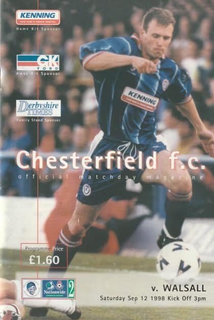 Chesterfield v Walsall 12-Sep-1998