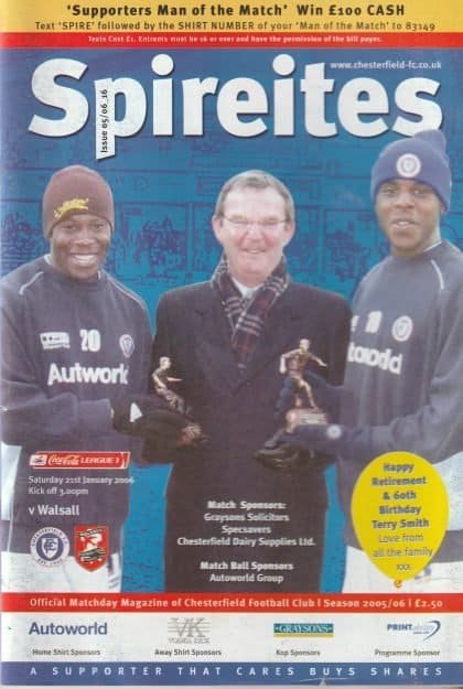 Chesterfield v Walsall 21-Jan-2006