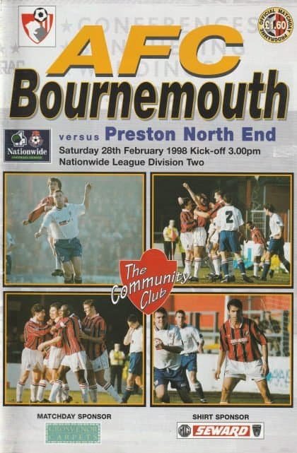 AFC Bournemouth v Preston North End   28-Feb-1998